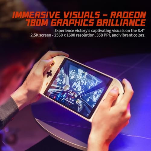 Handheld Console PC with 2K 8.4" Touchscreen and Detachable Controller P498