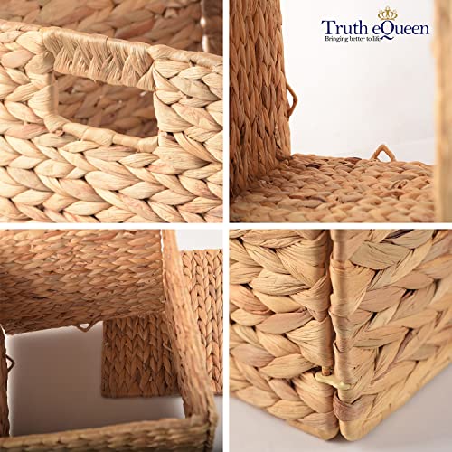 Wicker Storage Baskets for Shelves, 12x12x12 In, 6Pcs U7792