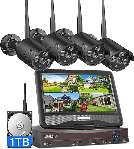 Wireless Security Camera System, 4K NVR, 4Pcs 3MP Night Vision WiFi Cameras D47166