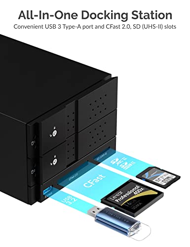 USB 3.2 5-Bay SATA Hard Drive Docking Station, Trayless, USB-C 10Gbps P669