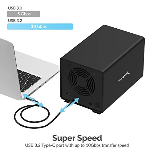 USB 3.2 5-Bay SATA Hard Drive Docking Station, Trayless, USB-C 10Gbps P669