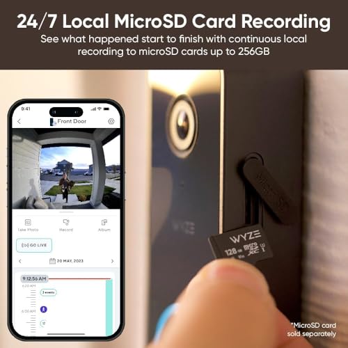 Video Doorbell v2, 2K Video, Two-Way Audio, Color Night Vision, Weatherproof, Works with Alexa & Google Assistant Y69495