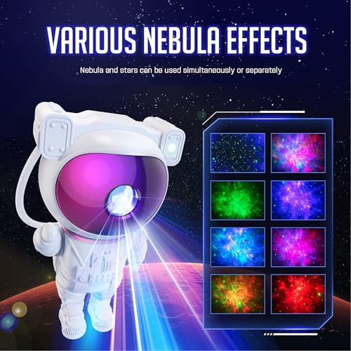 Astronaut Star Projector Night Light with Remote and Timer H43959