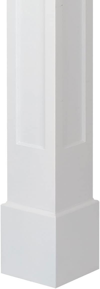 16"W x 8'H Square Non-Tapered Recessed Panel PVC Column Wrap Kit P5700