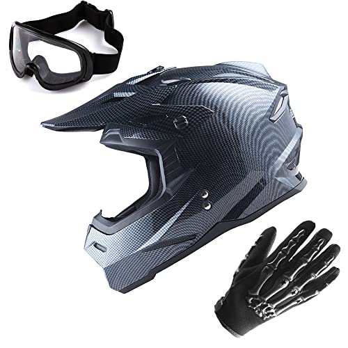 Adult Motocross Helmet Full Face Racing Style Matt Black U258