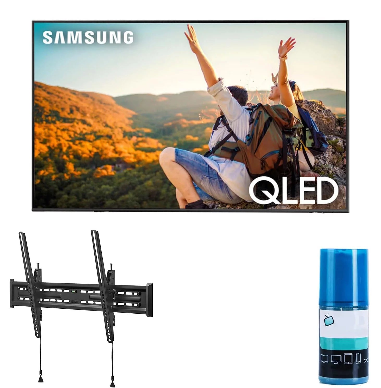 Samsung QN85QN800CFXZA 85" Neo QLED 8K Smart TV with Dolby Atmos with a Walts TV Large/Extra Large Tilt Mount for 43"-90" Compatible TV's and Walts HDTV Screen Cleaner Kit (2023)