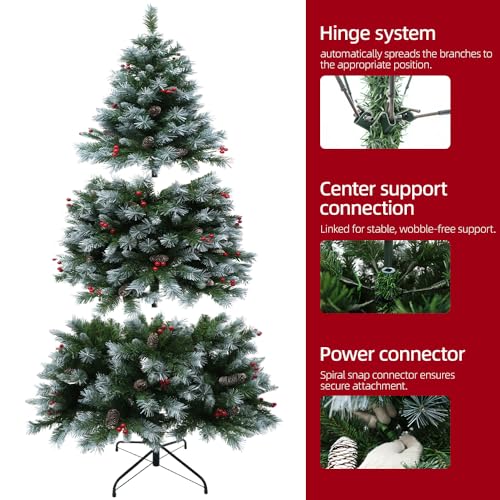 2ft Pre Lit Artificial Mini Christmas Tree with 50 LED Warm Lights L2578