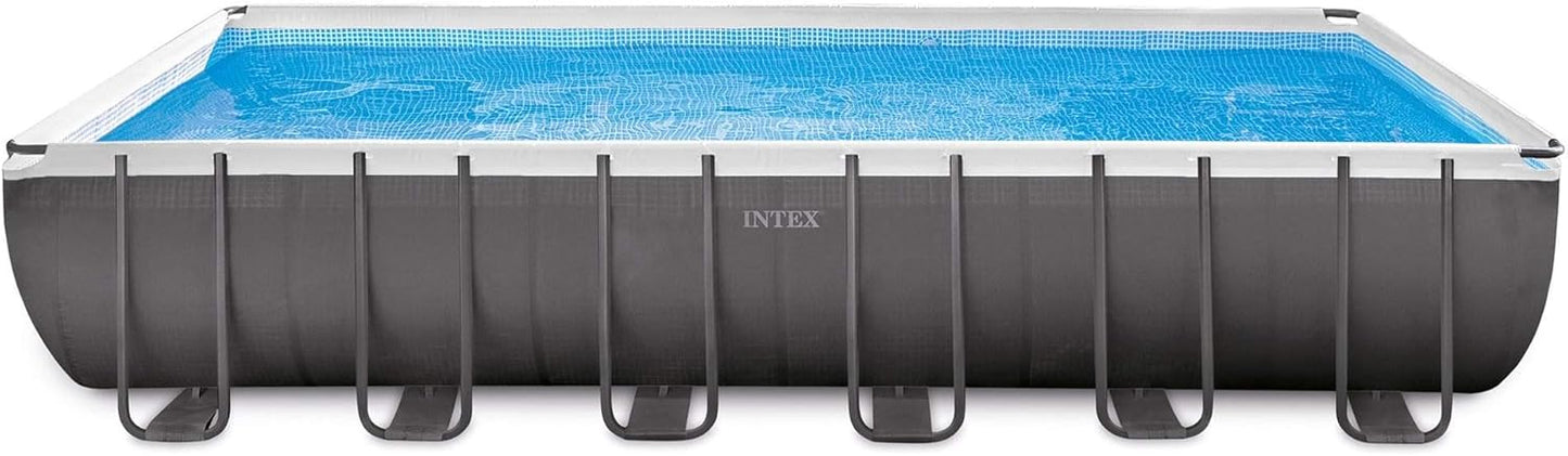 Rectangular Above Ground Pool Set with Sand Filter Pump V9368