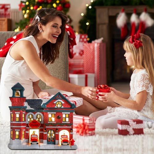 Christmas Ceramic Post Office Decoration with Lights V373655