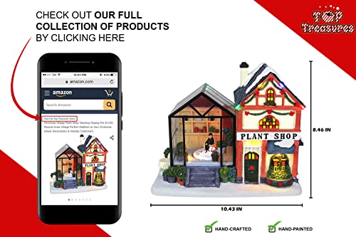 Lighted Musical Christmas Village Collectible Building Houses M7013