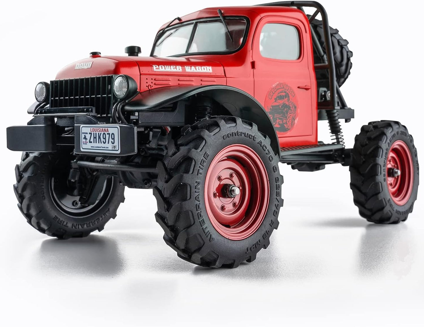 BEEZRC FMS RC Crwaler 1/24 Scale FCX24 Power Wagon RTR 4WD 2.4GHz 3CH Offroad RC Car Model Vehicle Hobby Grade Remote Control Car(Red)