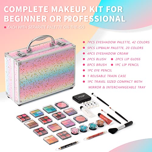 Makeup Kit for Women - Full Starter Cosmetics Set with Eyeshadow, Lip Gloss, Blush and Brush C172