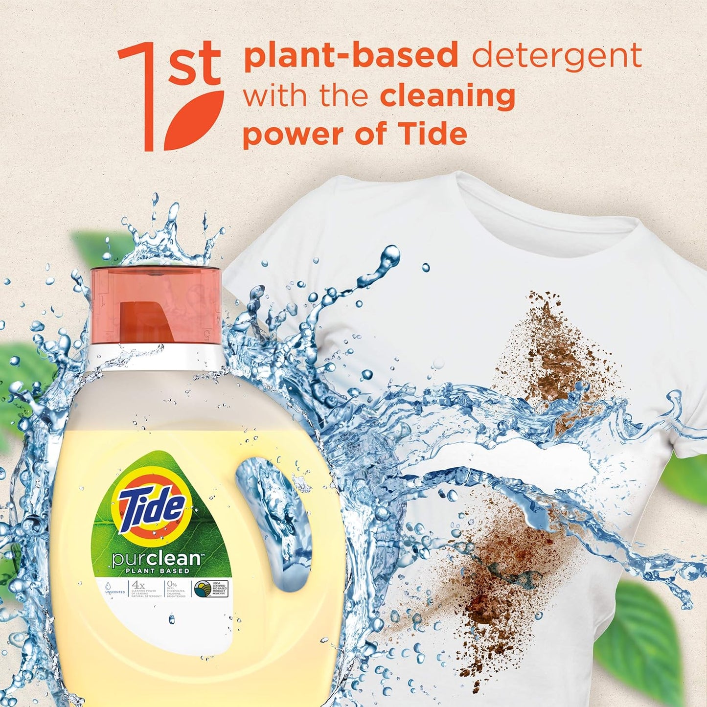 Plant-based Liquid Laundry Detergent, Unscented, 69 fl oz A2411