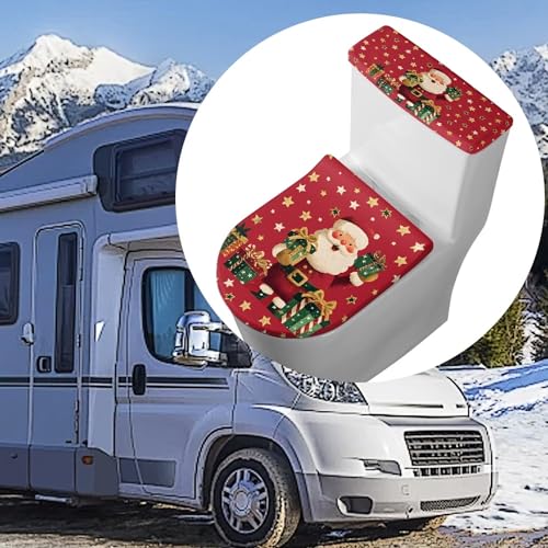 Christmas Toilet Lid and Tank Cover Set for Bathroom Decor Q334993