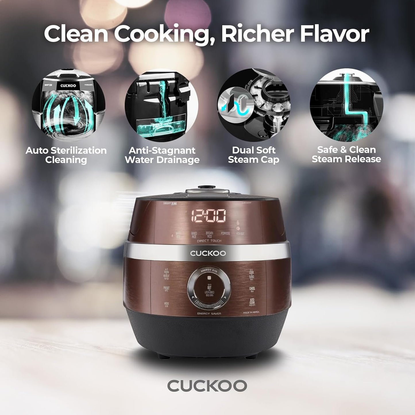 6-Cup Induction Heating Pressure Rice Cooker with 13 Menu Options L931