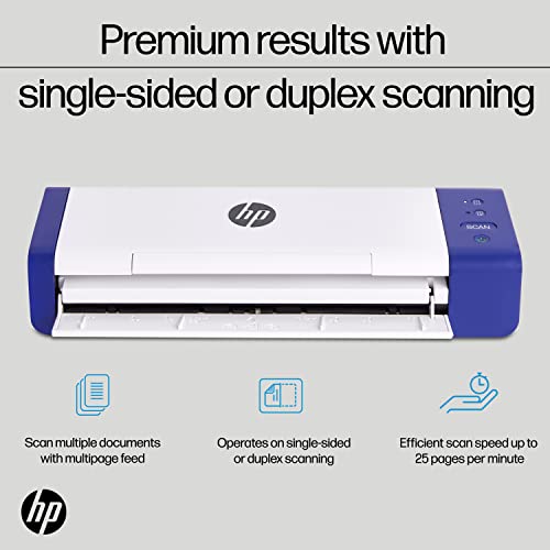Compact Desktop Duplex USB Scanner with Auto-Feed Tray for 2-Sided Digital Scanning D9702