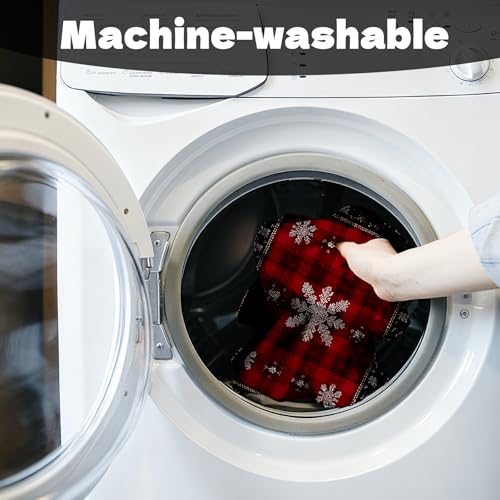 Christmas Toilet Lid Cover, Washable Bathroom Accessory O828
