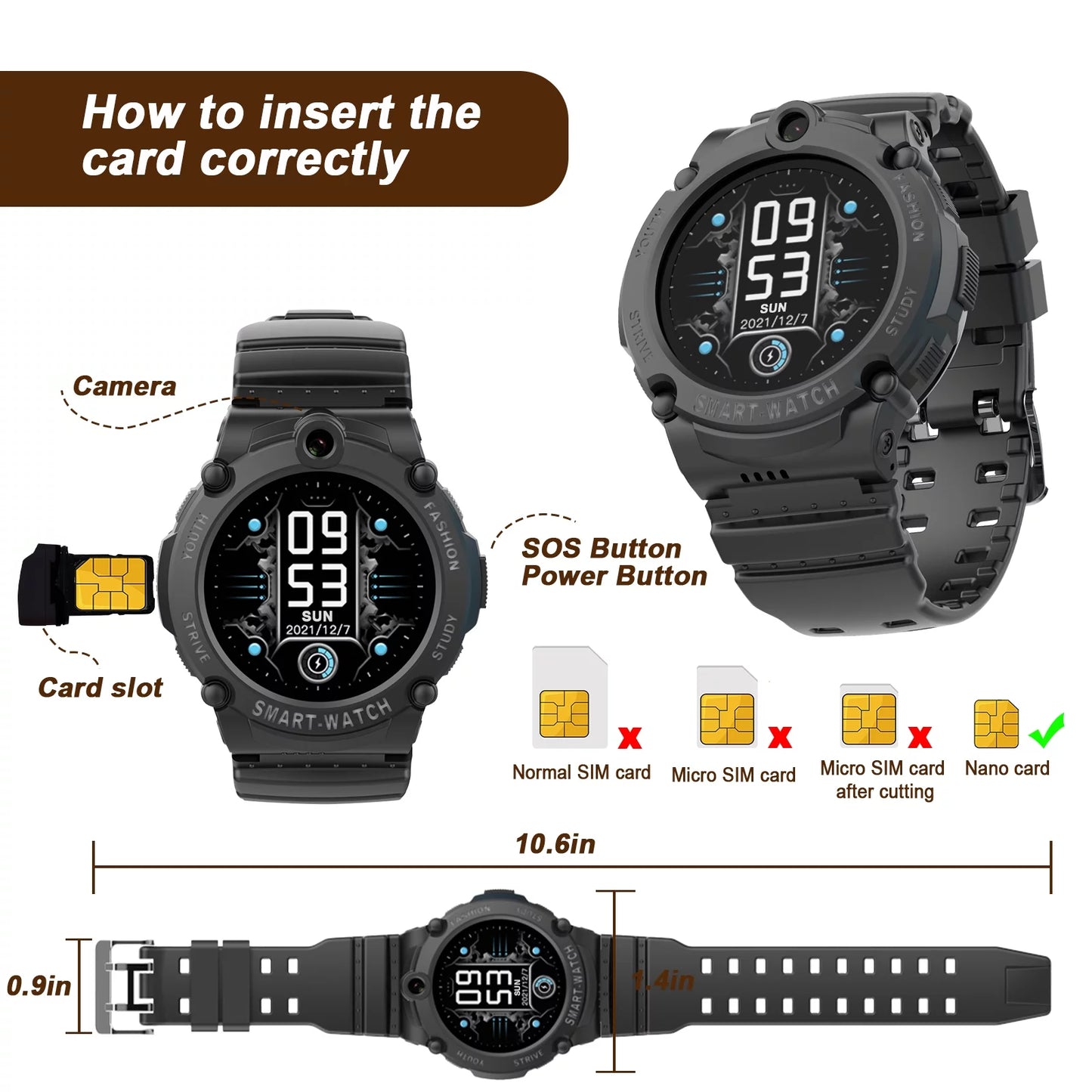Kids Smart Watch with 4G GPS Video Call X826903