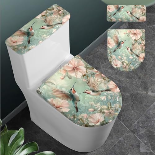 Christmas Toilet Lid and Tank Cover Set for Bathroom Decor Q334993