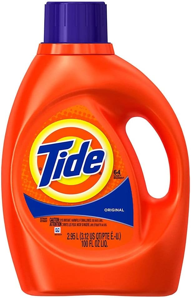 Tide Original Scent Liquid Laundry Detergent, 100 Fl Oz (Packaging May Vary)
