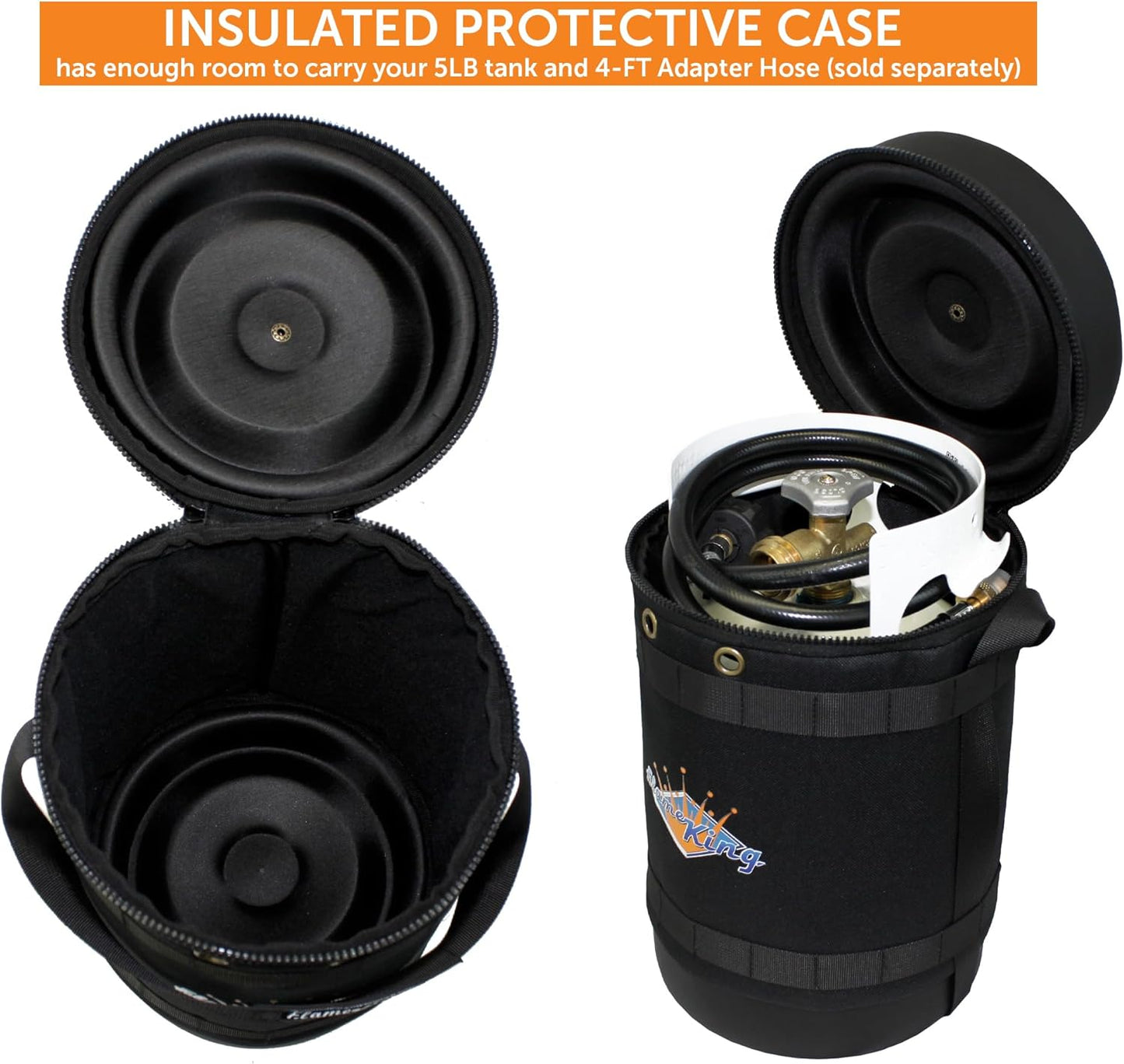 Insulated Protective Carry Case for 5LB Propane Tank, Black O79403