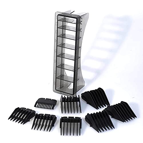 Taper Attachment Comb Set 8 Piece 1/8 to 1 Inch with Storage Caddy X301