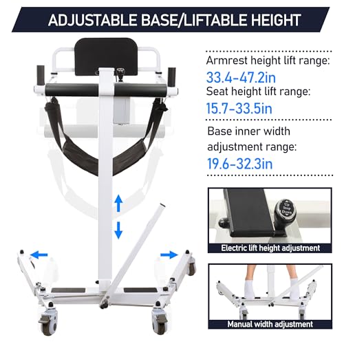 Patient Lift Transfer Chair for Home, Bathroom, Bedside, Shower, and Car Q90917