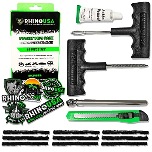 Tire Repair Kit 86-Piece Heavy Duty Tubeless Tire Plug Tools for Car Motorcycle ATV UTV RV Trailer J124990
