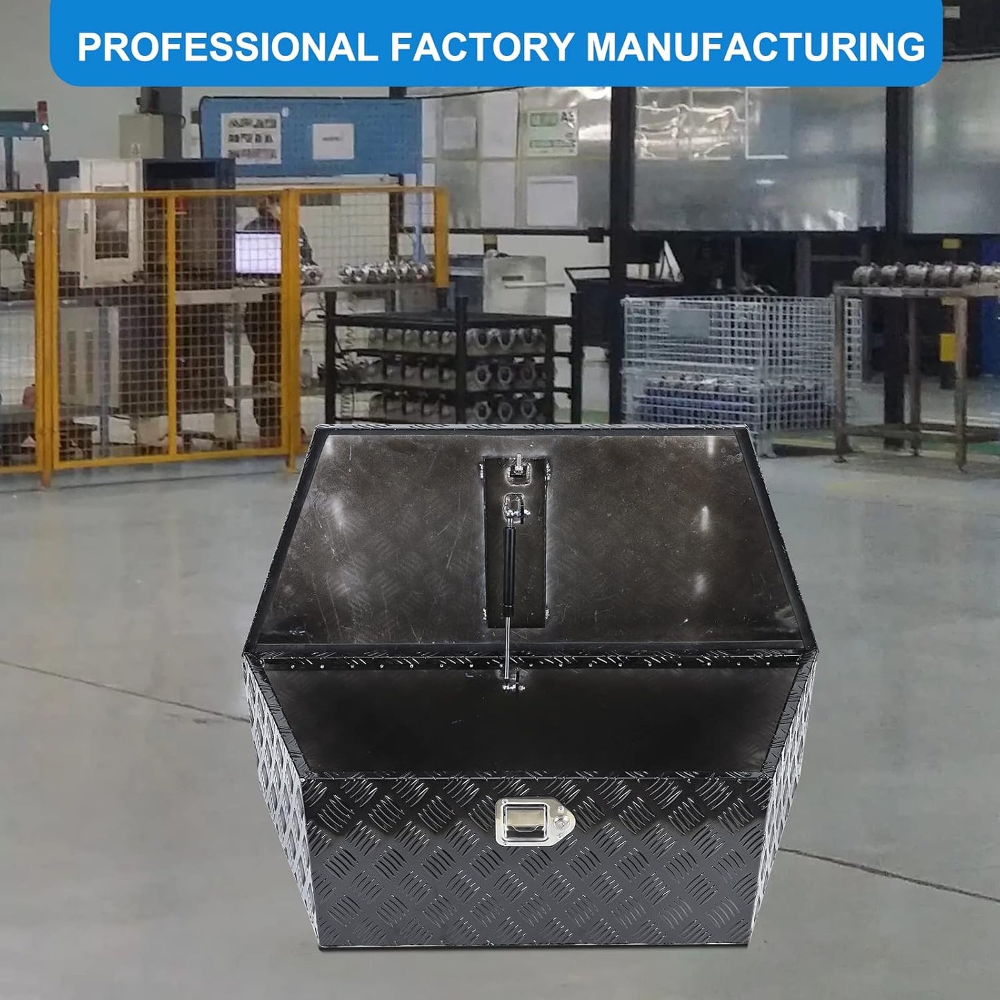 Trailer Tongue Tool Box with Lock and Keys, 39" x 16.5" x 12", Black C723008
