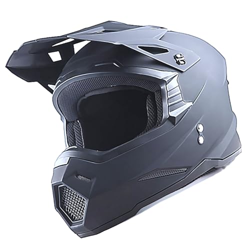 Adult Motocross Helmet Full Face Racing Style Matt Black U258