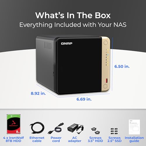 4 Bay Desktop NAS with Intel Celeron Quad-core Processor and Dual 2.5GbE F683073