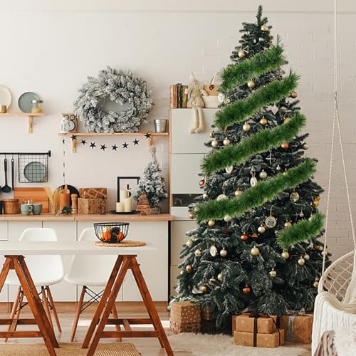 Christmas Garland 50ft Greenery Tinsel for Tree Stairs Railing R718932