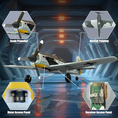 RC Plane 3 Channel Remote Control Airplane Fighter Toy, 2.4GHz 6-axis Gyro, Easy to Fly for Adults Kids Beginners Q215470