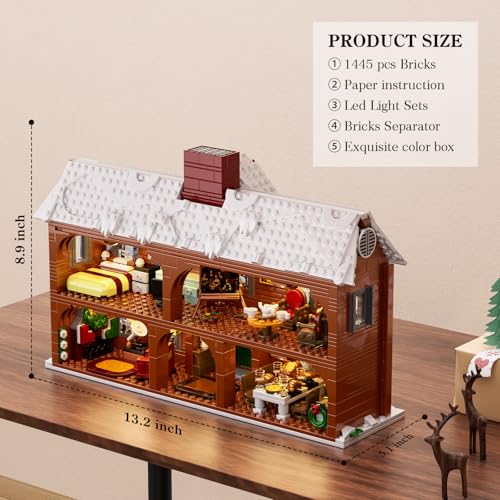 House Building Set with LED Light, 1445 PCS U1915