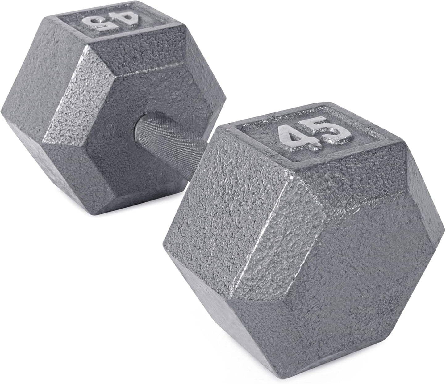 CAP Barbell Cast Iron Hex Dumbbell, Single, 45 lb