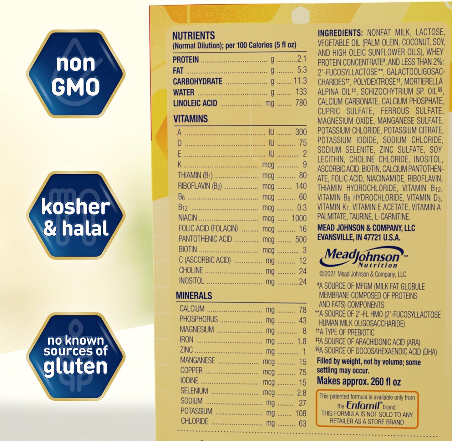 Baby Formula with Prebiotic Immune Blend, DHA, Non-GMO, Refill Box Q507767