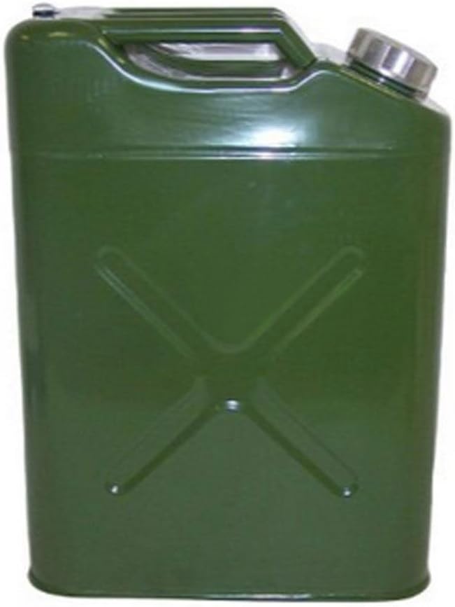 20 Liter (5 Gallon) Gas Can with Flexible Spout, Portable Steel Fuel Tank E57983