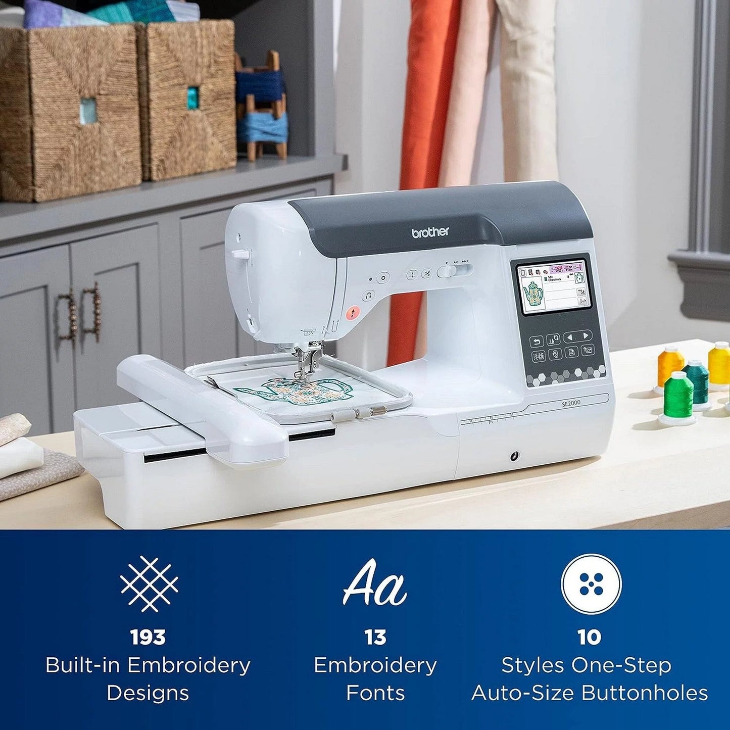 Sewing and Embroidery Machine with Deluxe Bundle V68981