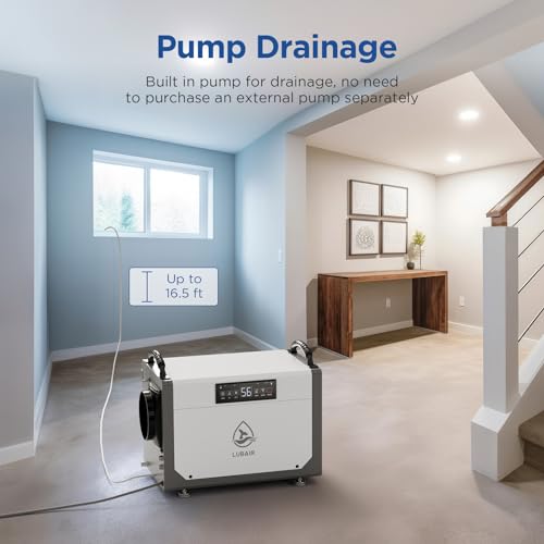 Crawl Space Dehumidifier with Pump for Basement, Drain Hose, 24 Timer N15423