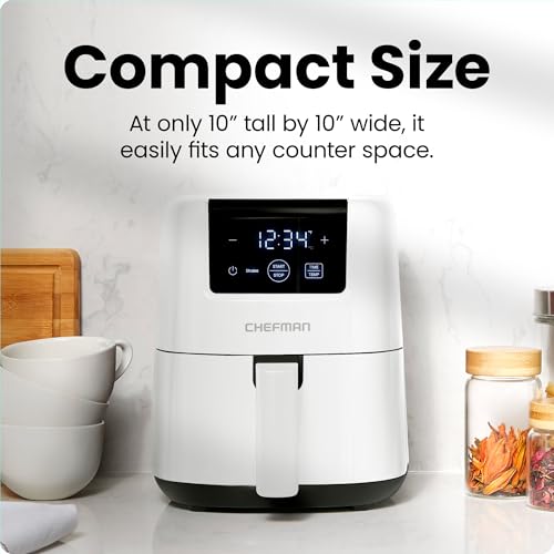 2 Qt Mini Air Fryer with Digital Timer and Nonstick Basket D4952