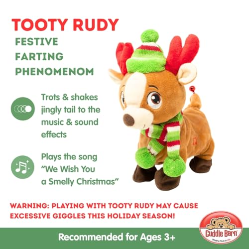 Farting Reindeer Plush Toy - 10 Inch Christmas Gift Y1638