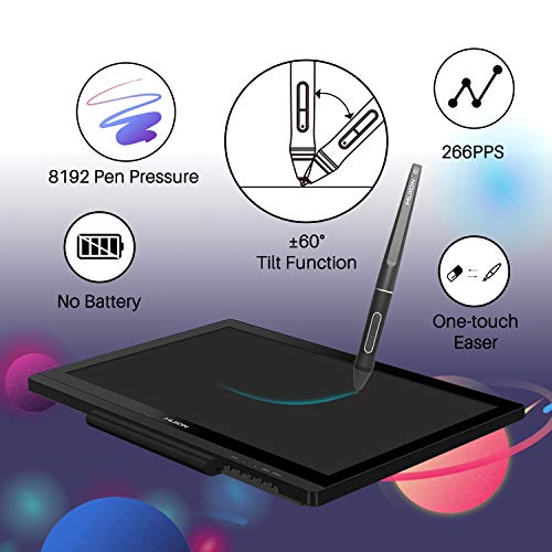 Drawing Tablet with Screen 120% sRGB Graphic Monitor Pen Display Tilt Function Battery-Free Stylus 8192 Pressure G644996