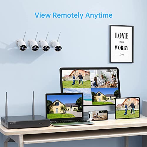 Wireless Security Camera System 1080P 8 Channel Home Surveillance DVR Kit with 4 Cameras 1TB HDD Night Vision Motion Detection K47480