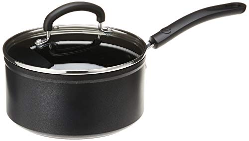 T-fal Initiatives Nonstick Sauce Pan 3 Quart Oven Safe 350F Cookware, Pots and Pans, Dishwasher Safe Black, Small