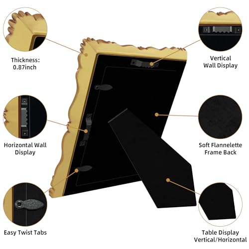 Ornate 8x10 Picture Frame for Wall or Tabletop H9924