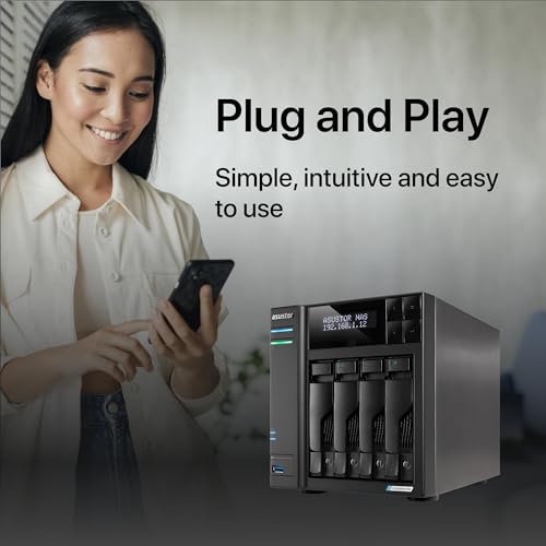 4-Bay NAS, Quad-Core 2.0GHz, Dual 2.5GbE, 4GB DDR4 U320475