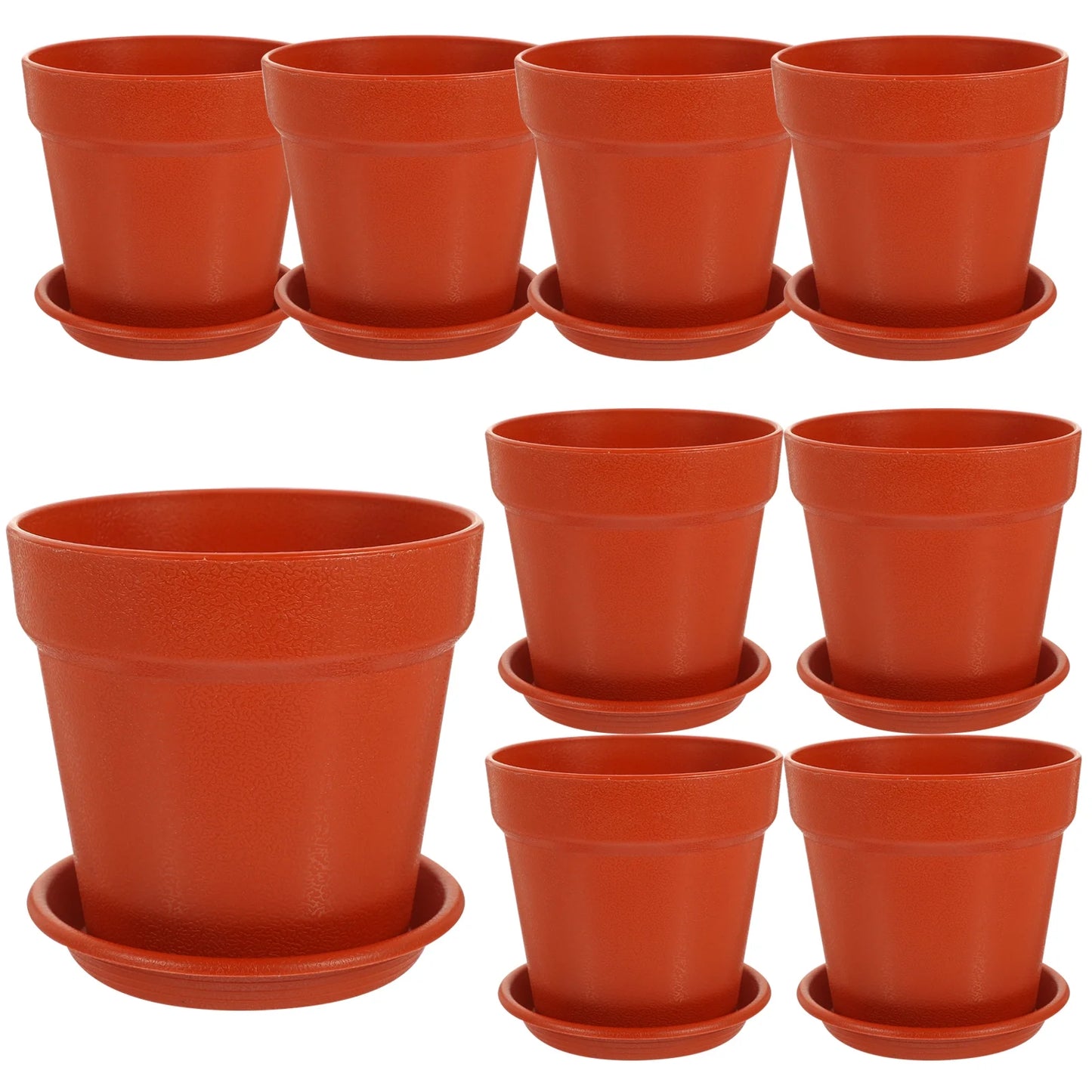 10 Sets Plastic Flower Pots for Garden Nursery Q87904