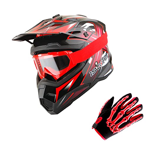 Adult Motocross Helmet Full Face Racing Style Matt Black U258