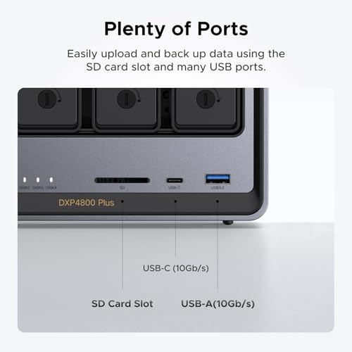 4-Bay Desktop NAS with 10GbE and 2.5GbE, 8GB DDR5 RAM, Diskless P326