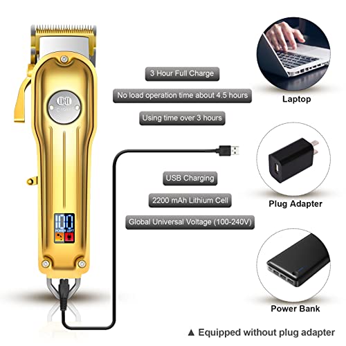 Cordless Hair Clippers for Men with LCD Display, 12-Piece Hair Beard Grooming Kit L428450